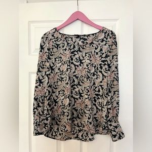 LOFT Paisley Pattern Blouse - Medium Petite